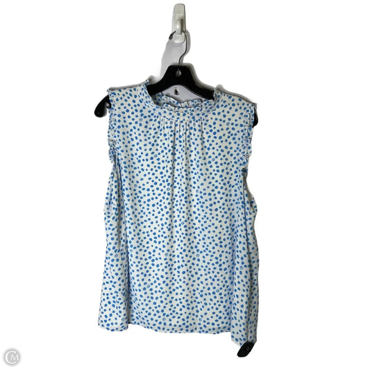 Top Sleeveless By Lilly Pulitzer In Blue & White, Size: L