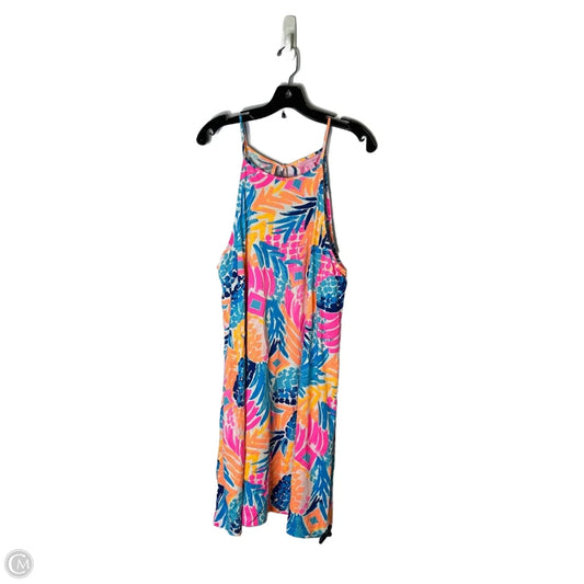 Dress Casual Midi By Lilly Pulitzer In Blue & Orange, Size: Xl