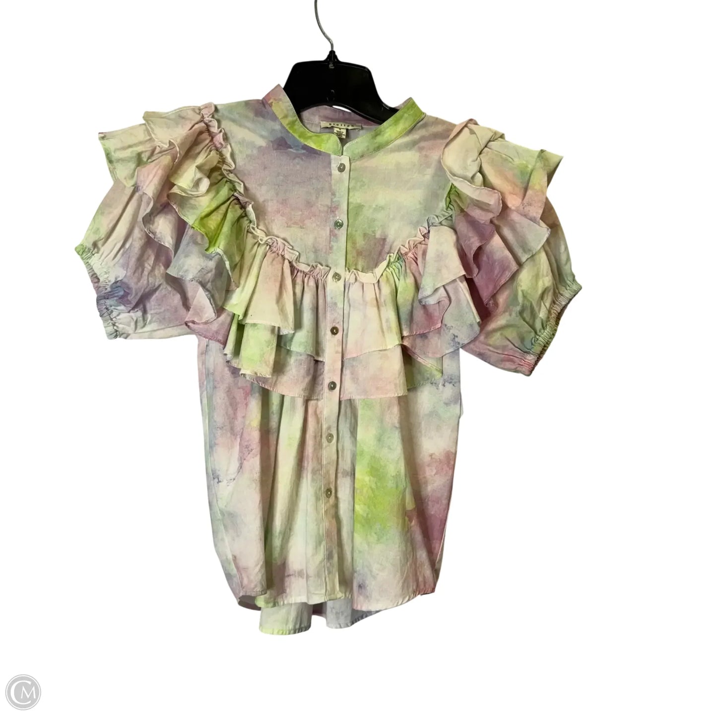 Top Short Sleeve By Clothes Mentor In Tie Dye Print, Size: S