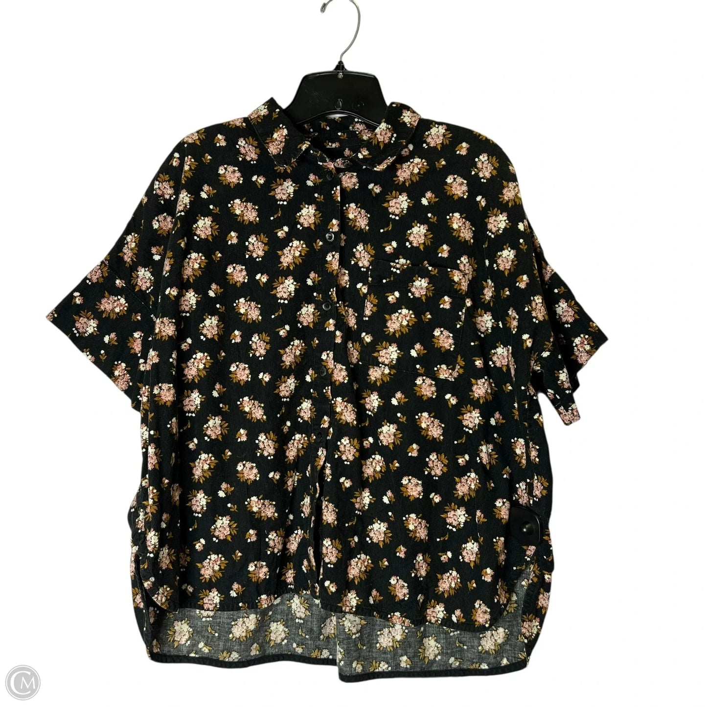 Top Short Sleeve By Madewell In Floral Print, Size: M