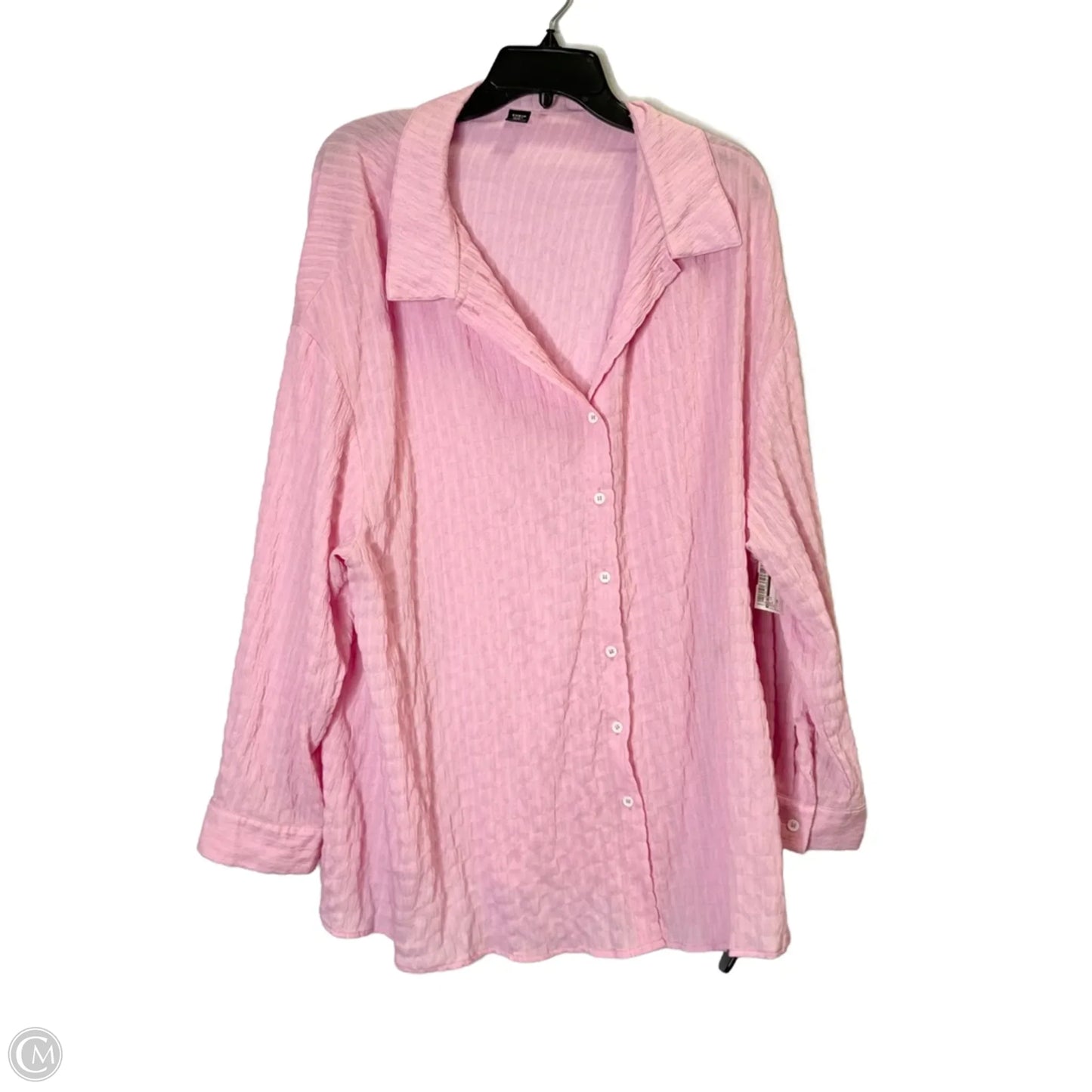 Top Long Sleeve By Shein In Pink, Size: 3x