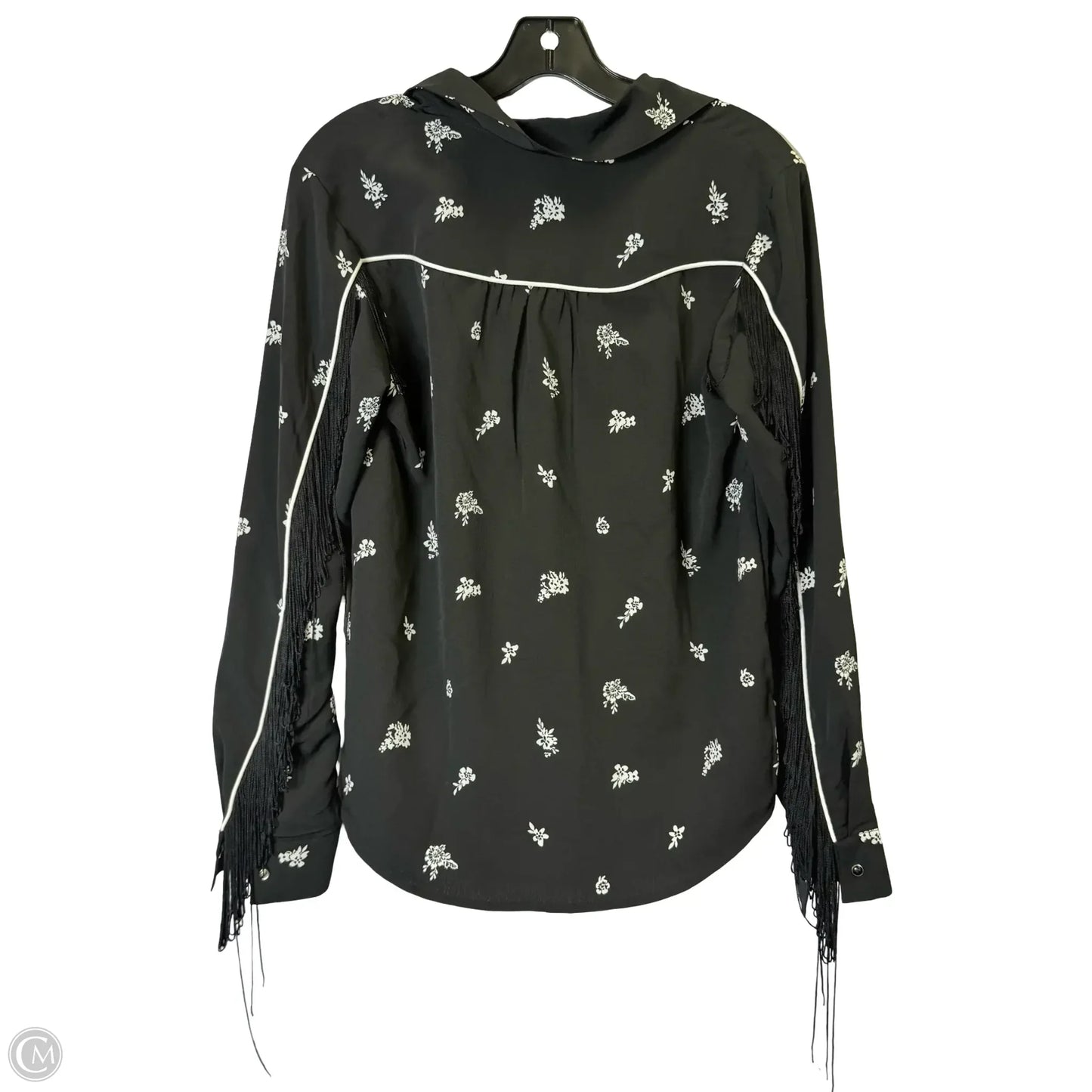 Top Long Sleeve By Wrangler In Black, Size: S