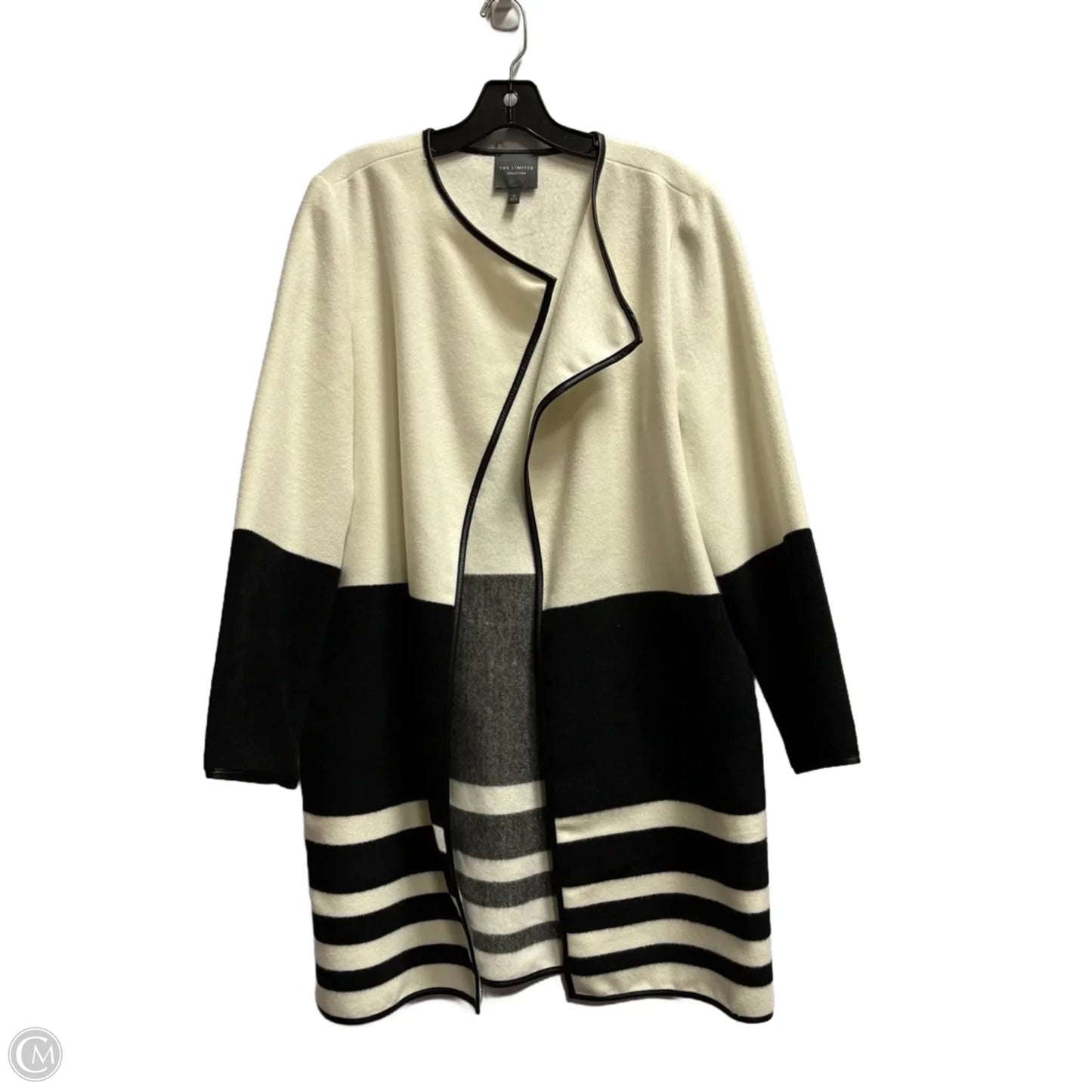 Cardigan By Limited In Black & Cream, Size: 12