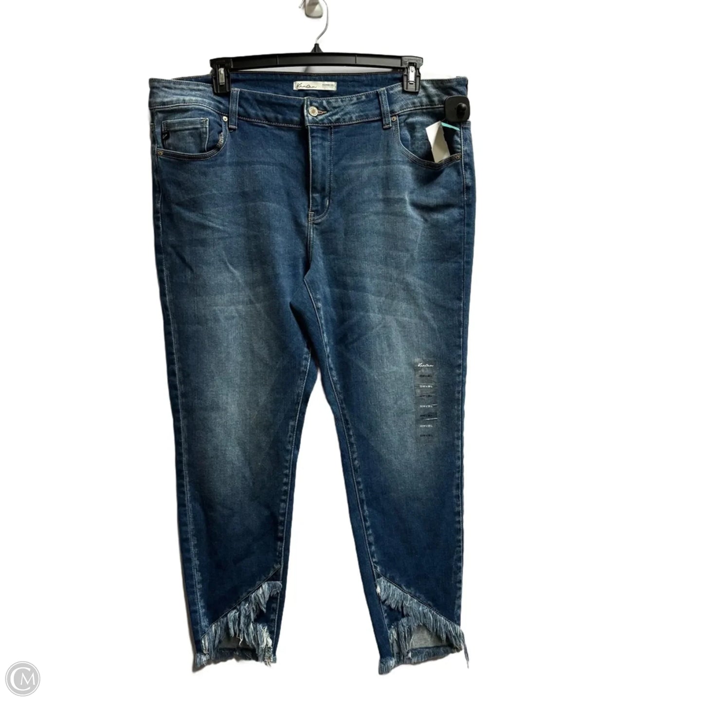 Jeans Straight By Kancan In Blue Denim, Size: 22