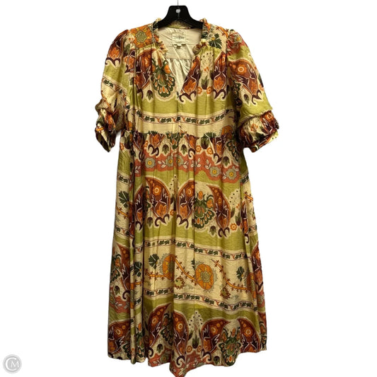 Dress Casual Midi By Umgee In Green & Purple, Size: S