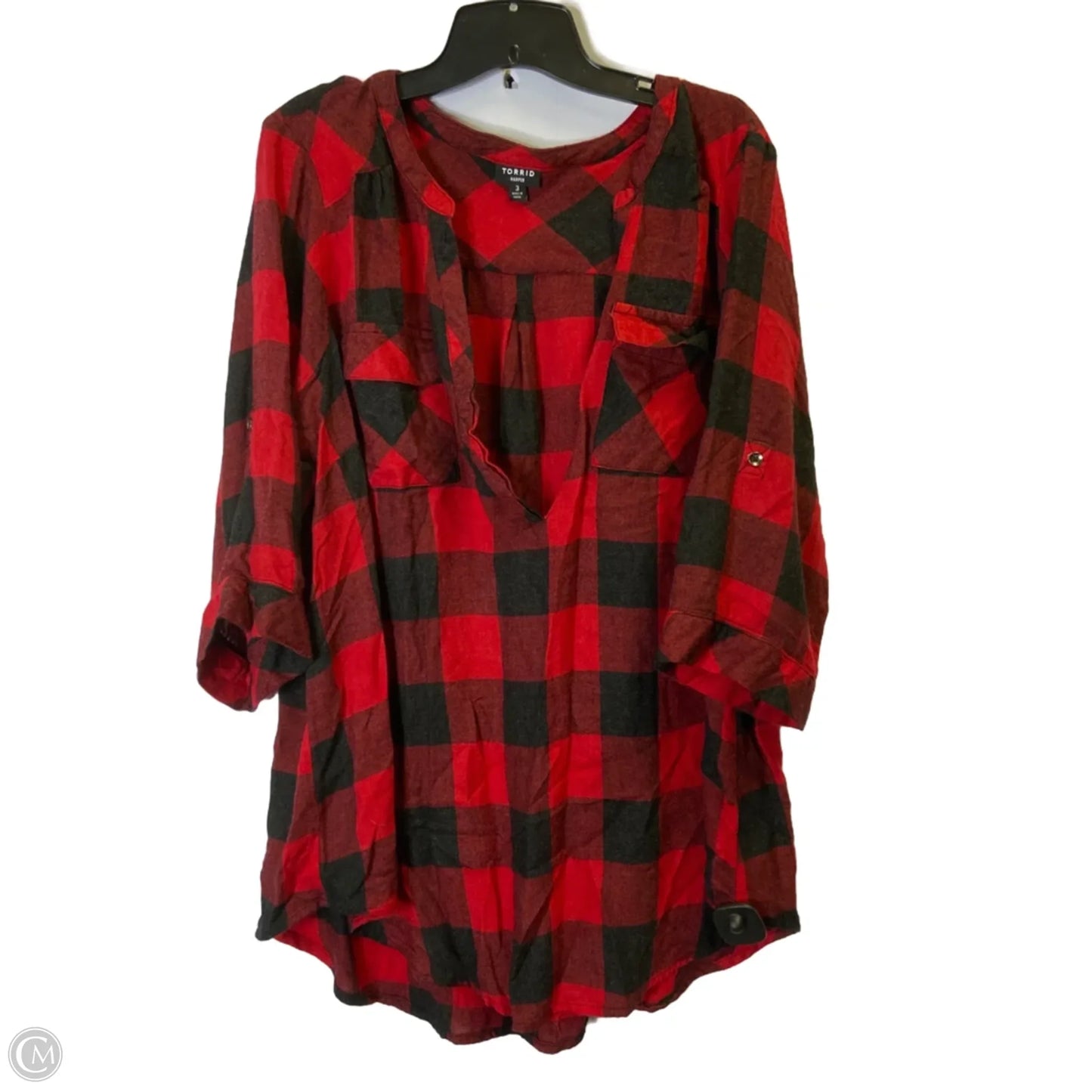 Top Short Sleeve By Torrid In Red, Size: 3x