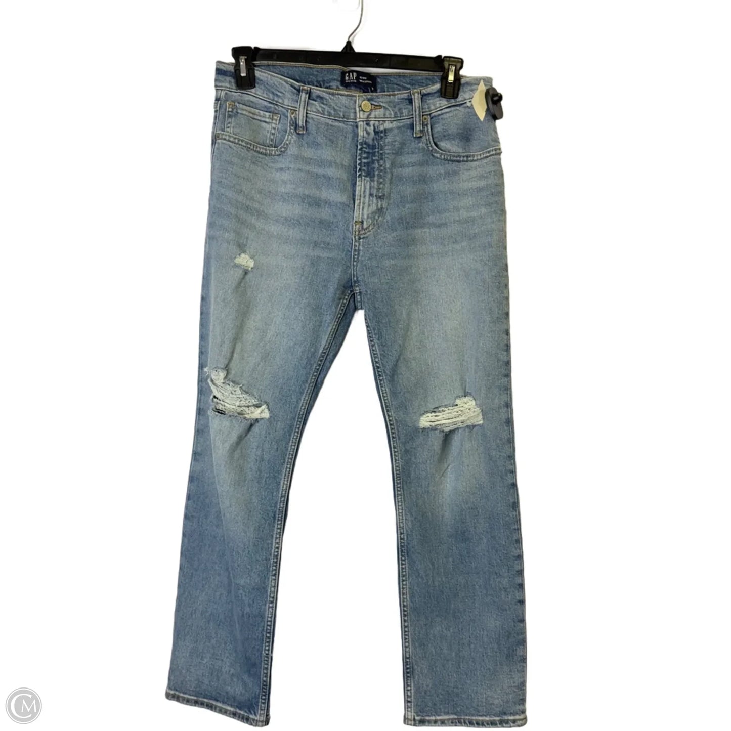 Jeans Straight By Gap In Blue Denim, Size: 12