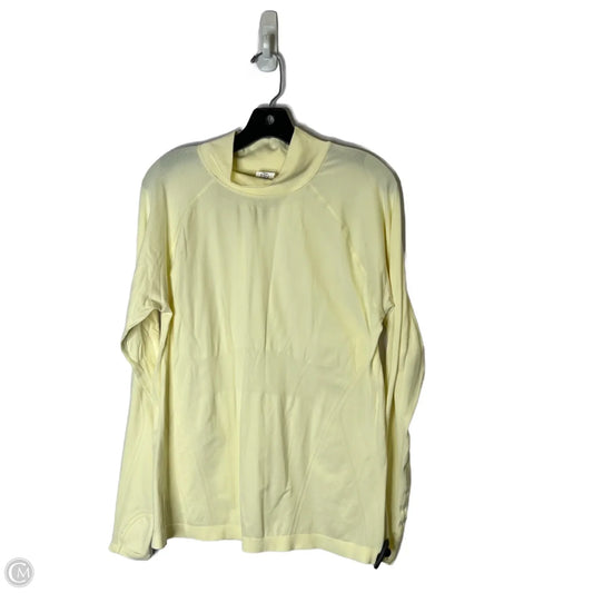 Athletic Top Long Sleeve Collar By Athleta In Yellow, Size: Xl