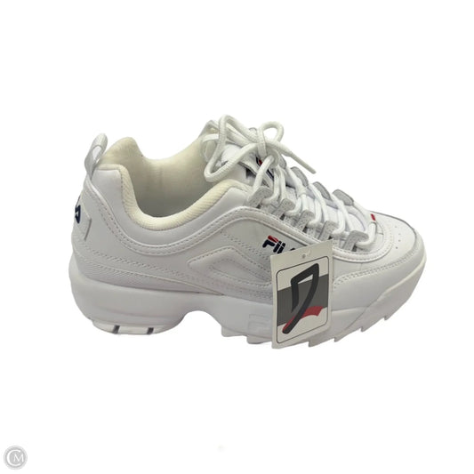 Shoes Athletic By Fila In White, Size: 8