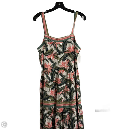 Dress Casual Maxi By Loft In Tropical Print, Size: 10