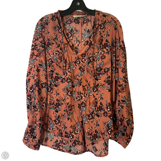 Blouse Long Sleeve By Abercrombie And Fitch In Floral Print, Size: S