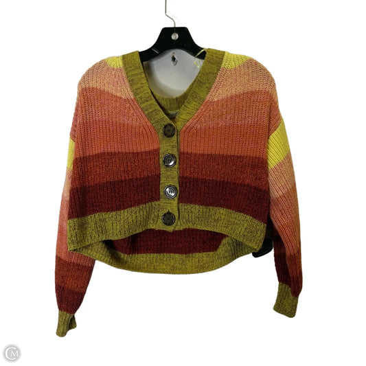 Sweater Cardigan By Urban Outfitters In Striped Pattern, Size: S