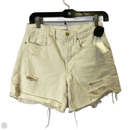 Shorts By Frame In Cream, Size: 2