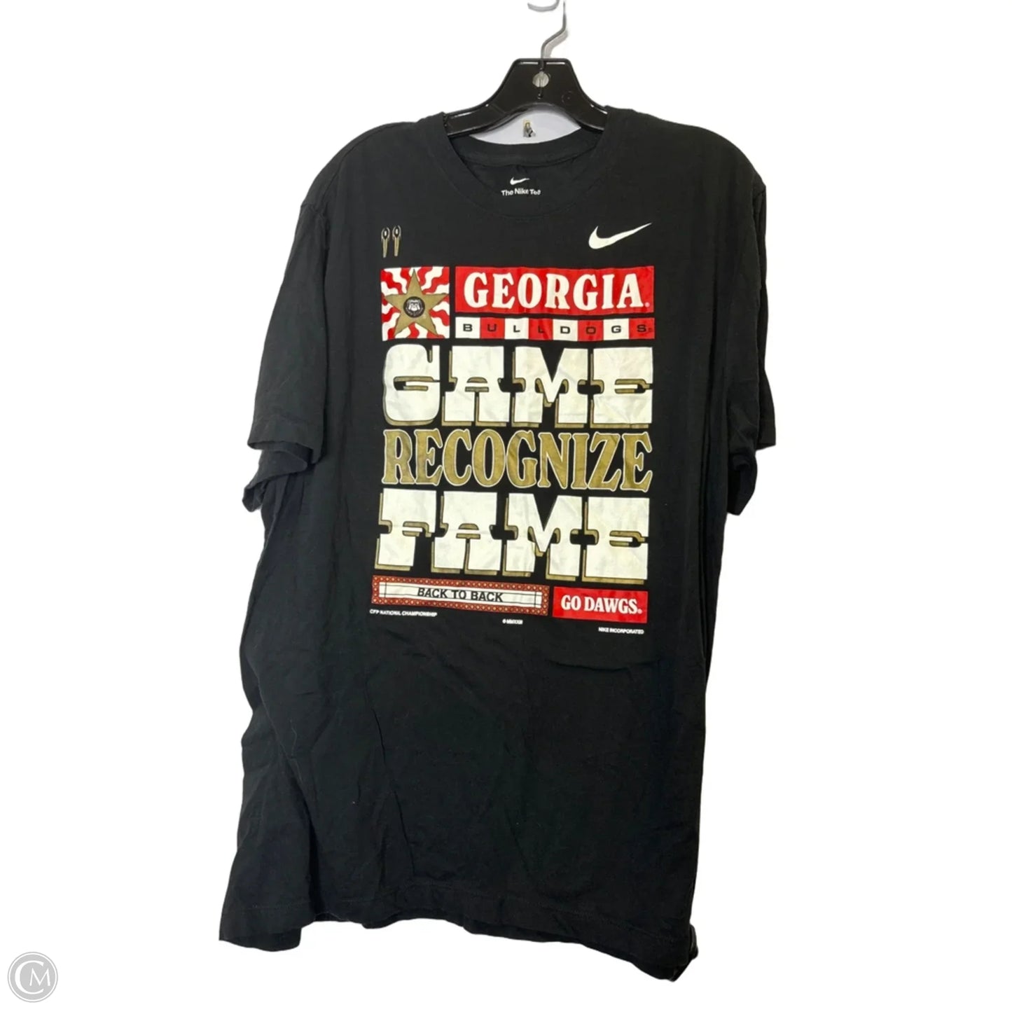 Top Short Sleeve Basic By Nike Apparel In Black, Size: Xxl