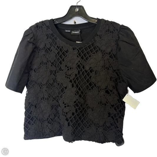 Blouse Short Sleeve By Clothes Mentor In Black, Size: Xl