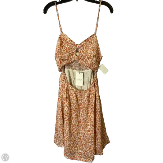 Dress Casual Short By Promesa In Orange & Pink, Size: M