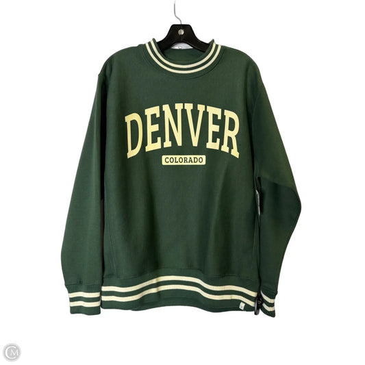 Sweatshirt Crewneck By Clothes Mentor In Green, Size: M