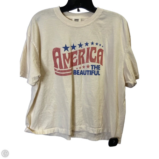 Top Short Sleeve Basic By Comfort Colors In Cream, Size: Xl
