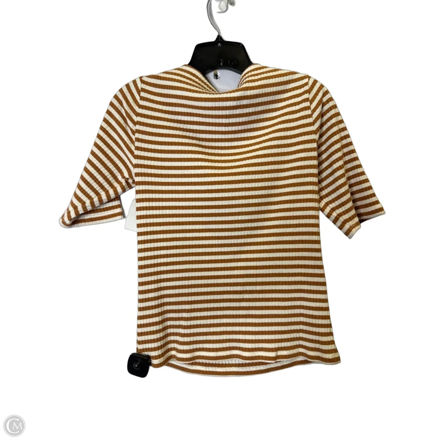 Top Short Sleeve Basic By Old Navy In Striped Pattern, Size: M