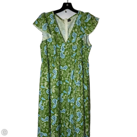 Dress Casual Maxi By Shein In Blue & Green, Size: 8