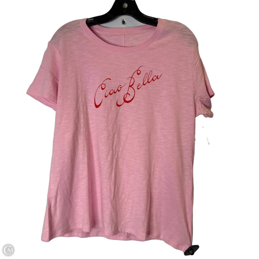 Top Short Sleeve Basic By Lc Lauren Conrad In Pink, Size: Xl