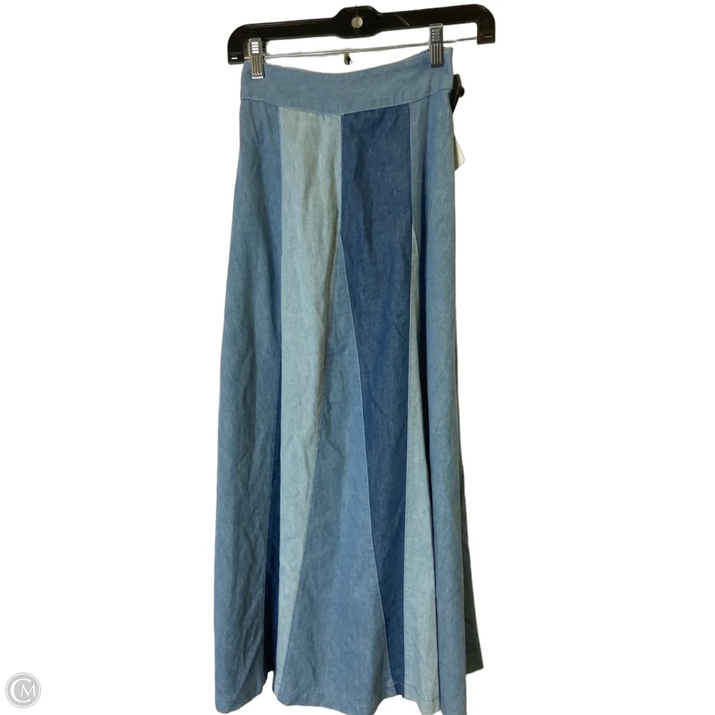 Skirt Maxi By Anthropologie In Blue Denim, Size: M