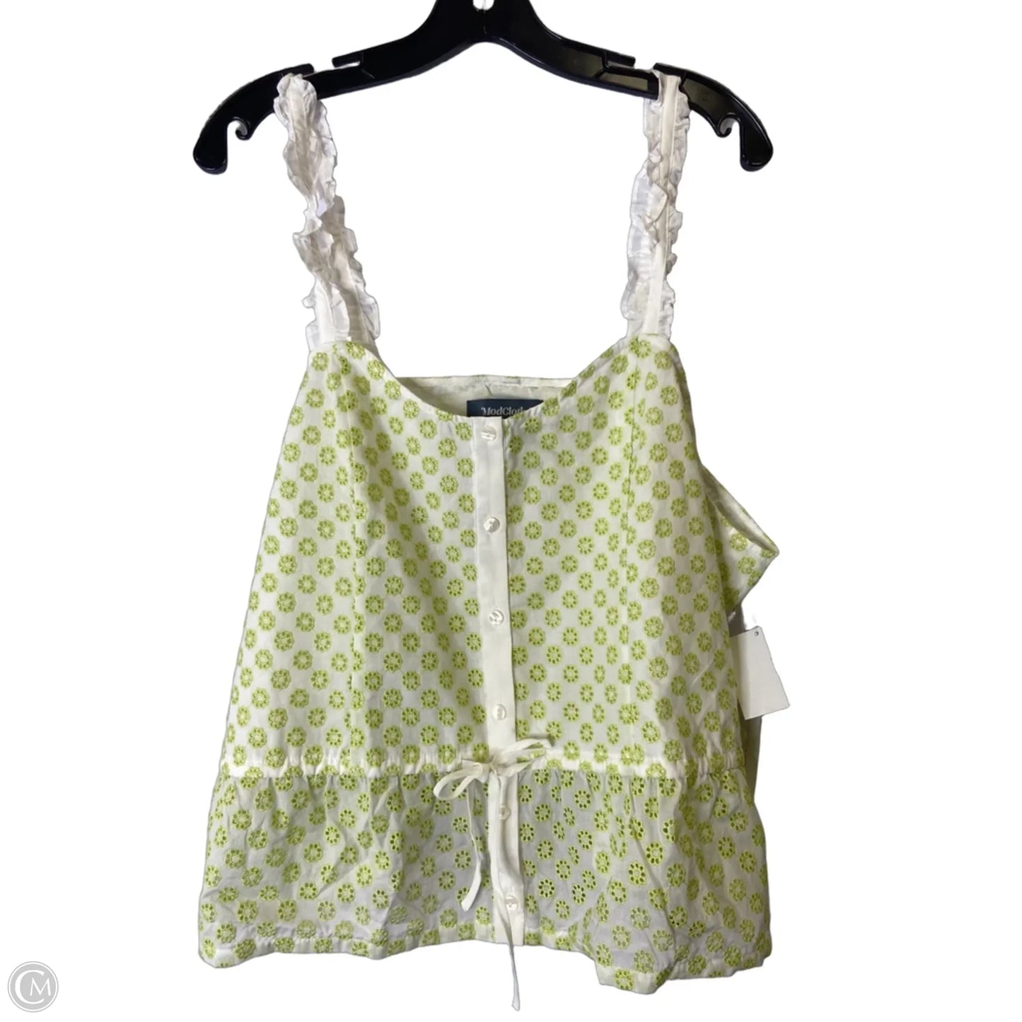 Top Sleeveless By Modcloth In Green, Size: 1x