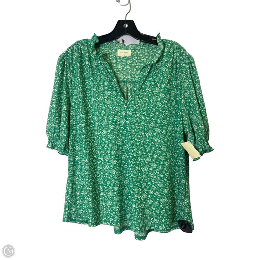 Top Short Sleeve By Melloday In Green, Size: L