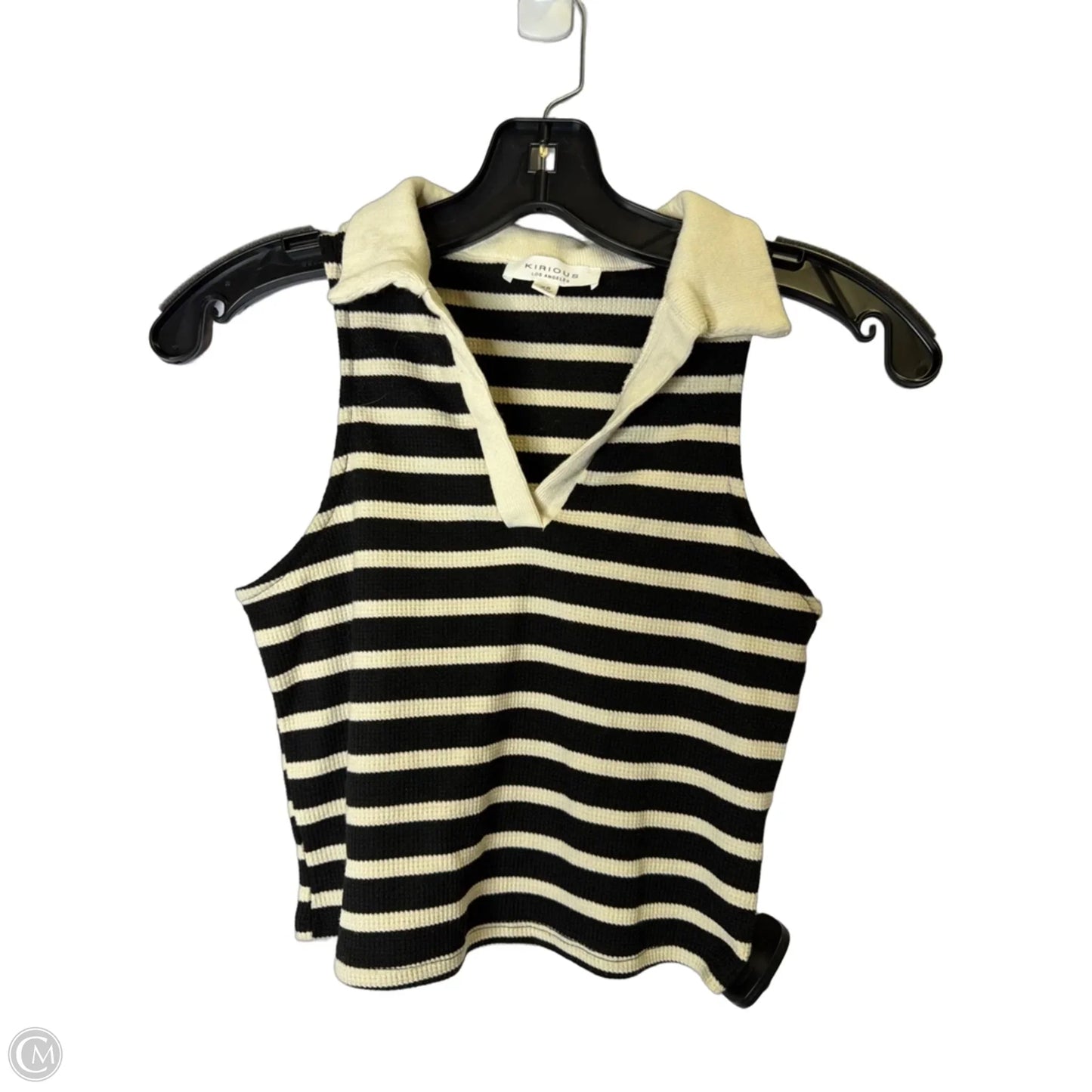 Top Sleeveless By Kirious In Striped Pattern, Size: Xs