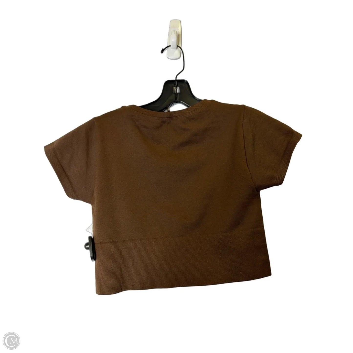 Athletic Top Short Sleeve By Offline In Brown, Size: S