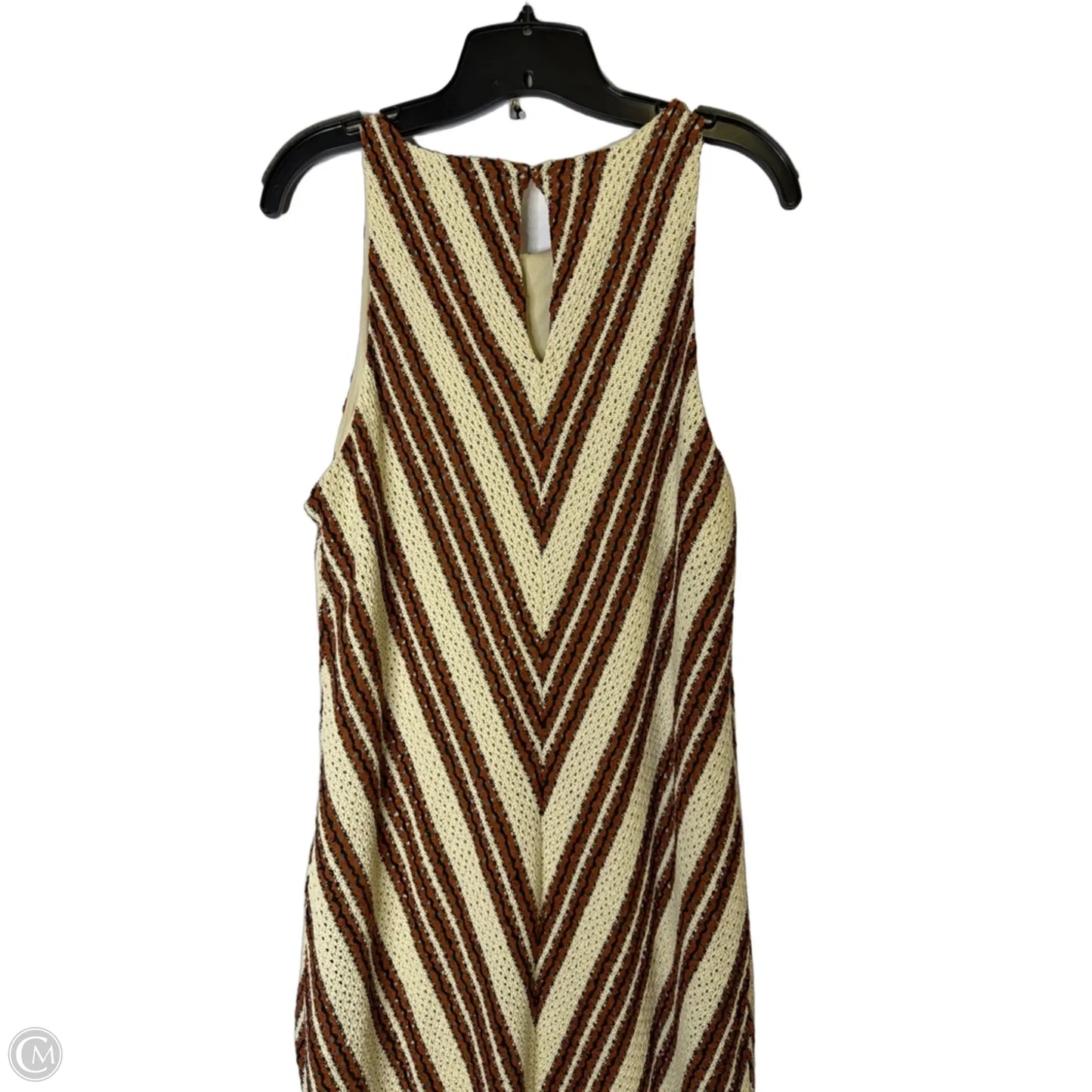 Dress Casual Maxi By Loft In Brown & Cream, Size: 12