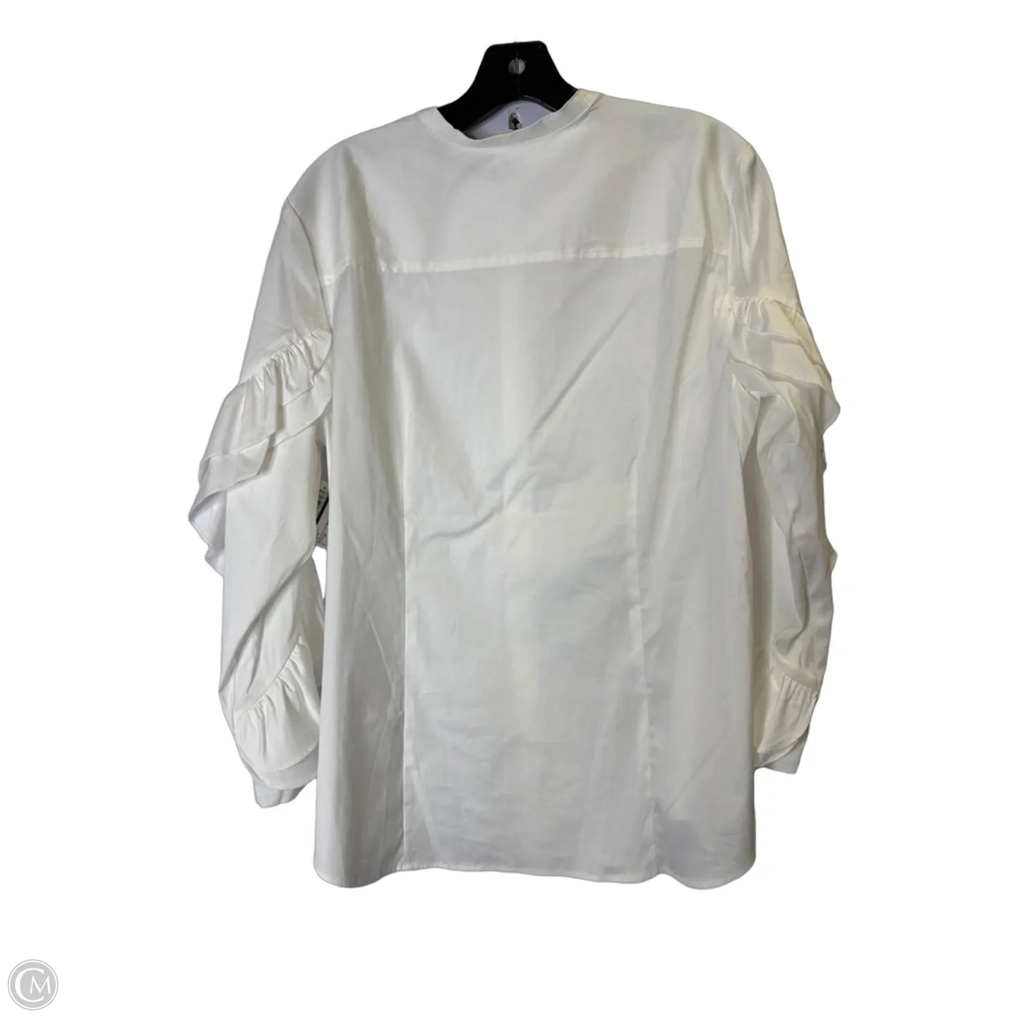 Top Long Sleeve By Chicos In White, Size: 12