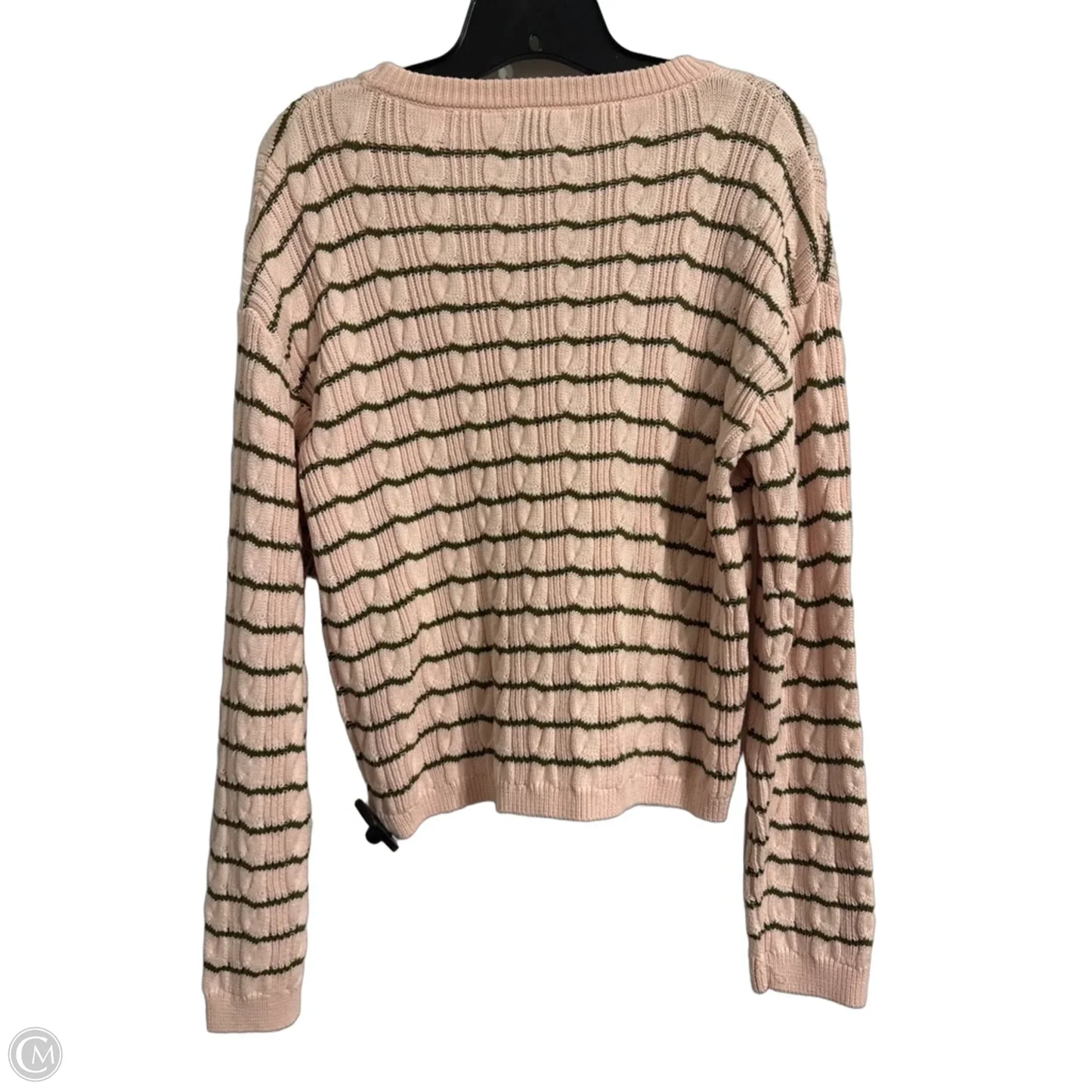 Sweater By Clothes Mentor In Green & Pink, Size: M