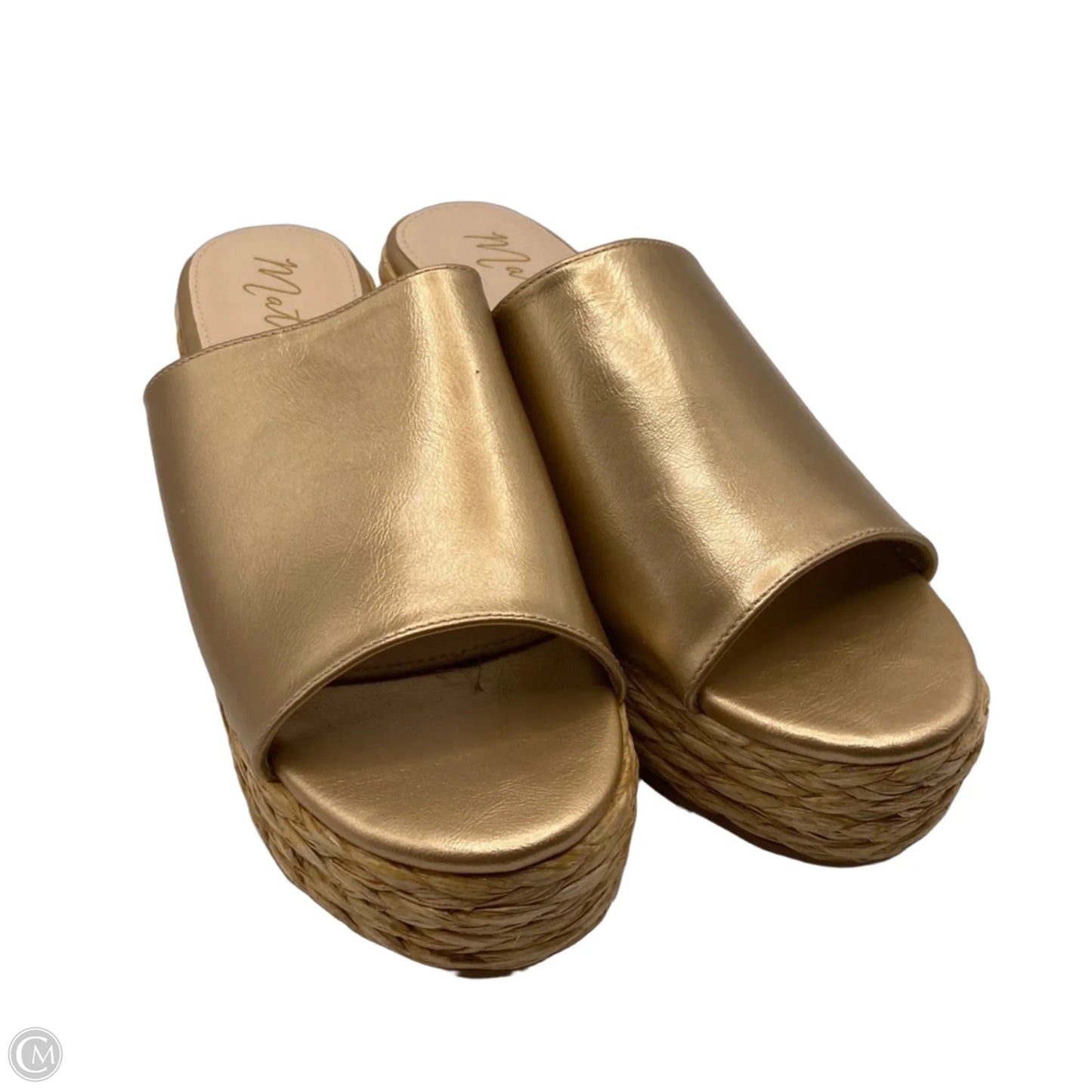 Sandals Heels Platform By Matisse In Gold, Size: 10