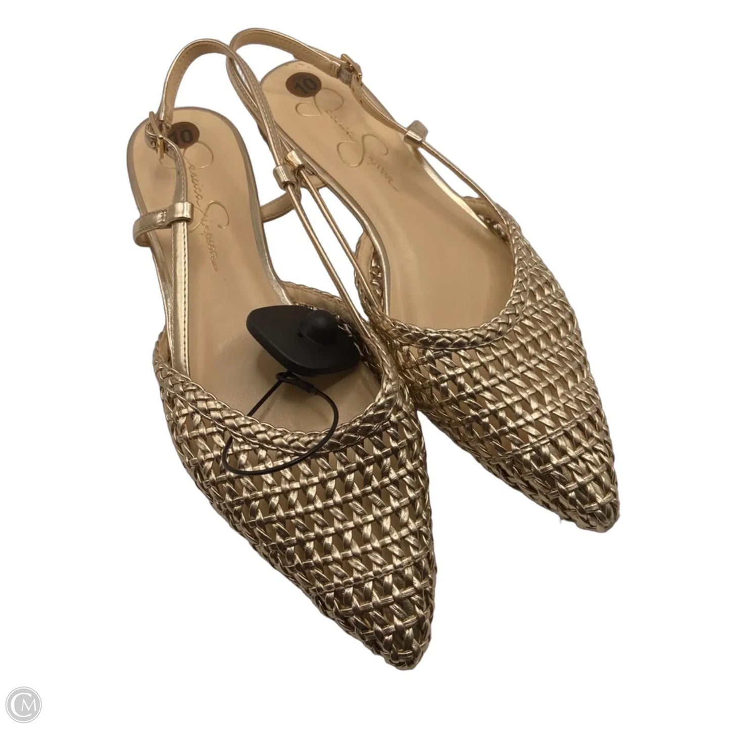 Shoes Flats By Jessica Simpson In Gold, Size: 10