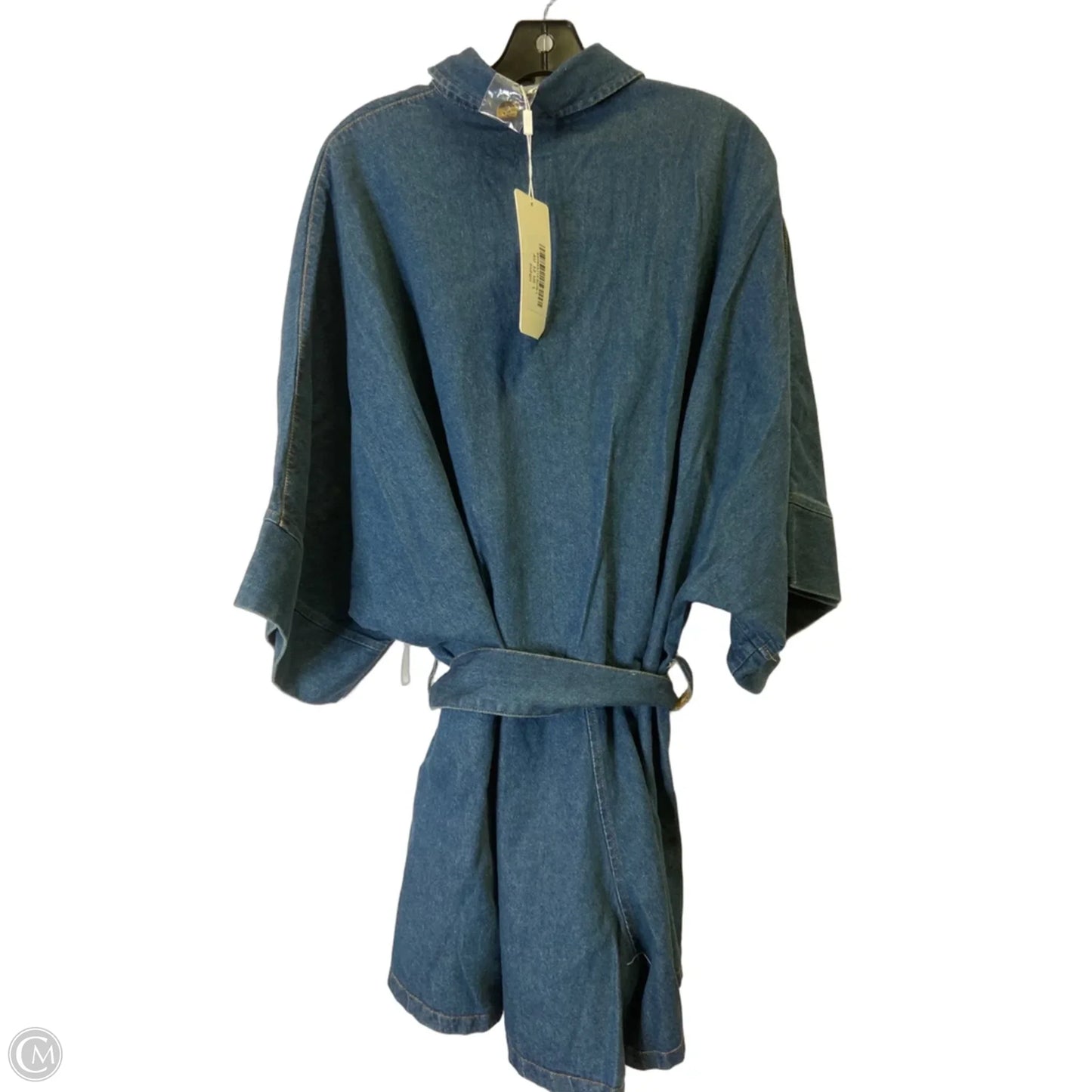 Romper By Clothes Mentor In Blue Denim, Size: L