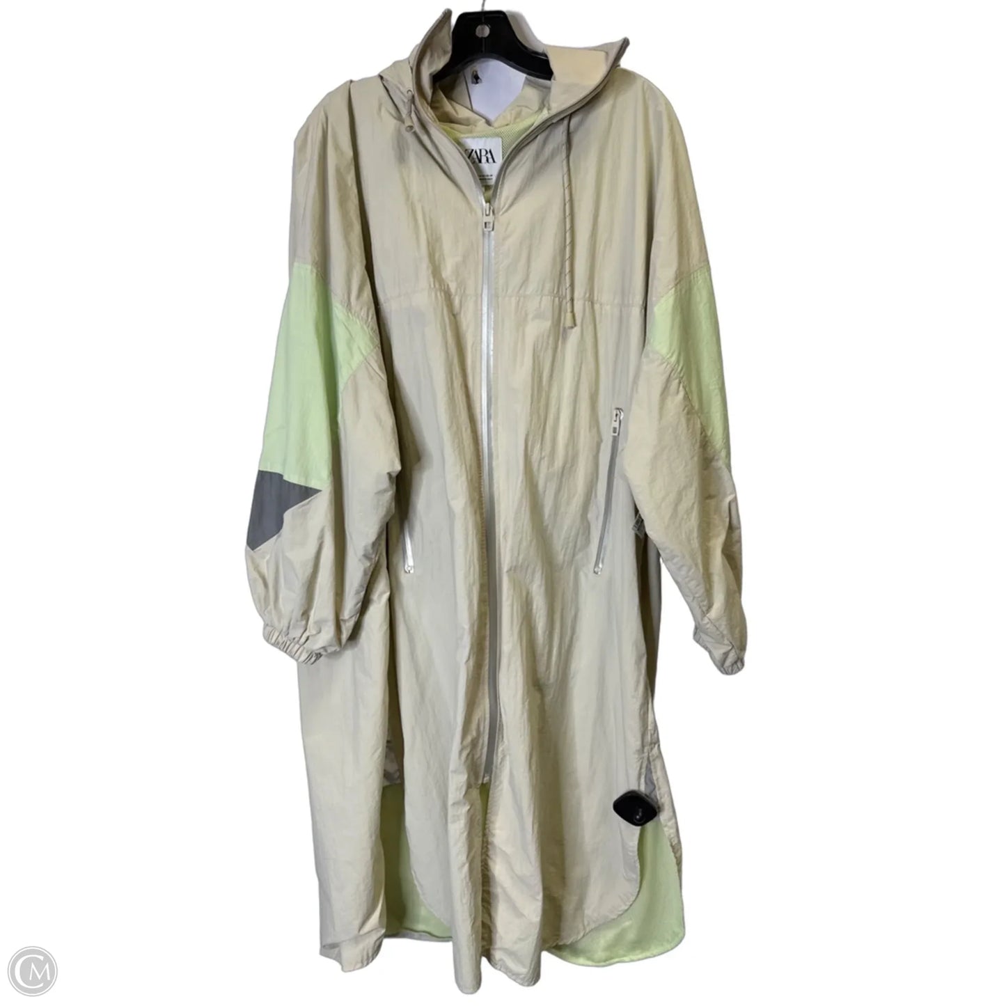 Jacket Windbreaker By Zara In Beige, Size: S