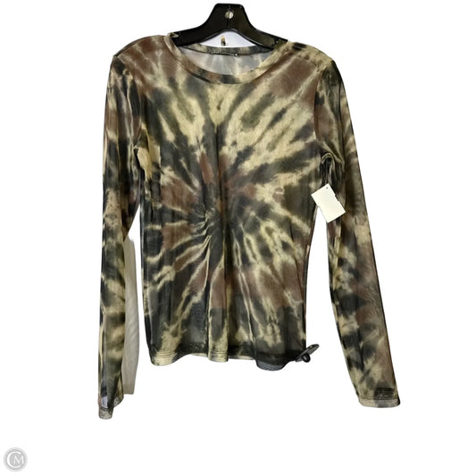 Top Long Sleeve By Zara In Camouflage Print, Size: M