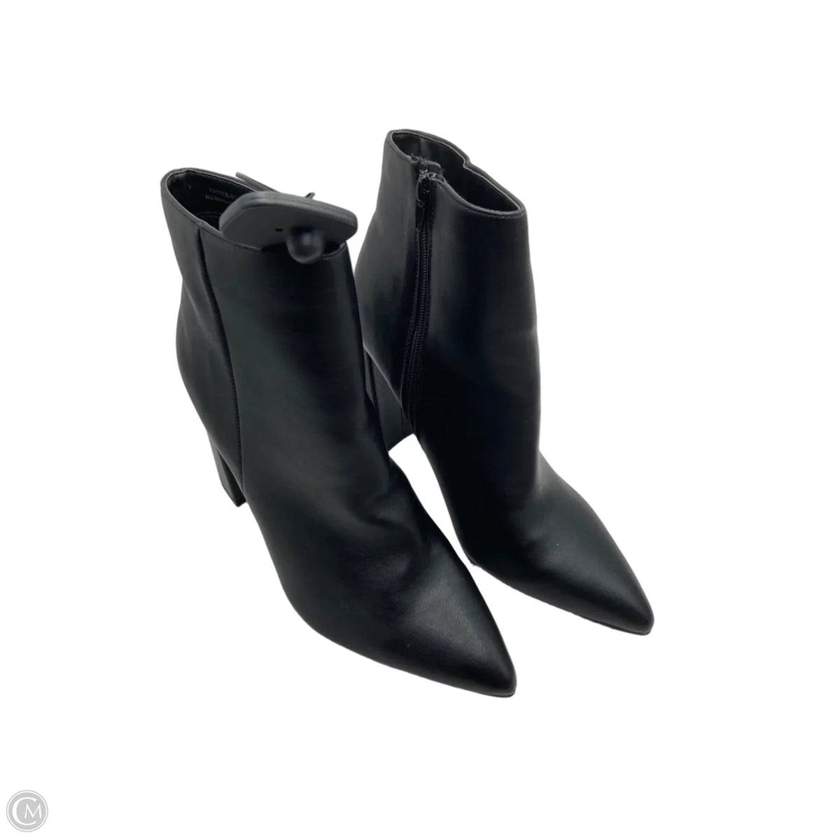 Boots Ankle Heels By Bamboo In Black, Size: 10