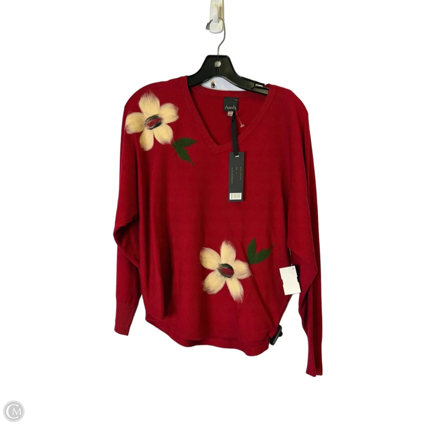 Sweater By Clothes Mentor In Red, Size: M