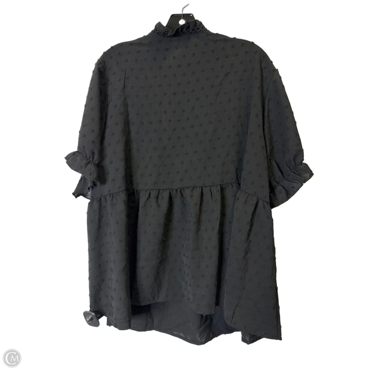 Top Short Sleeve By Shein In Black, Size: 5