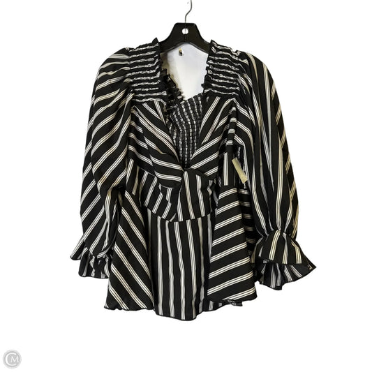 Top Long Sleeve By Shein In Striped Pattern, Size: 5