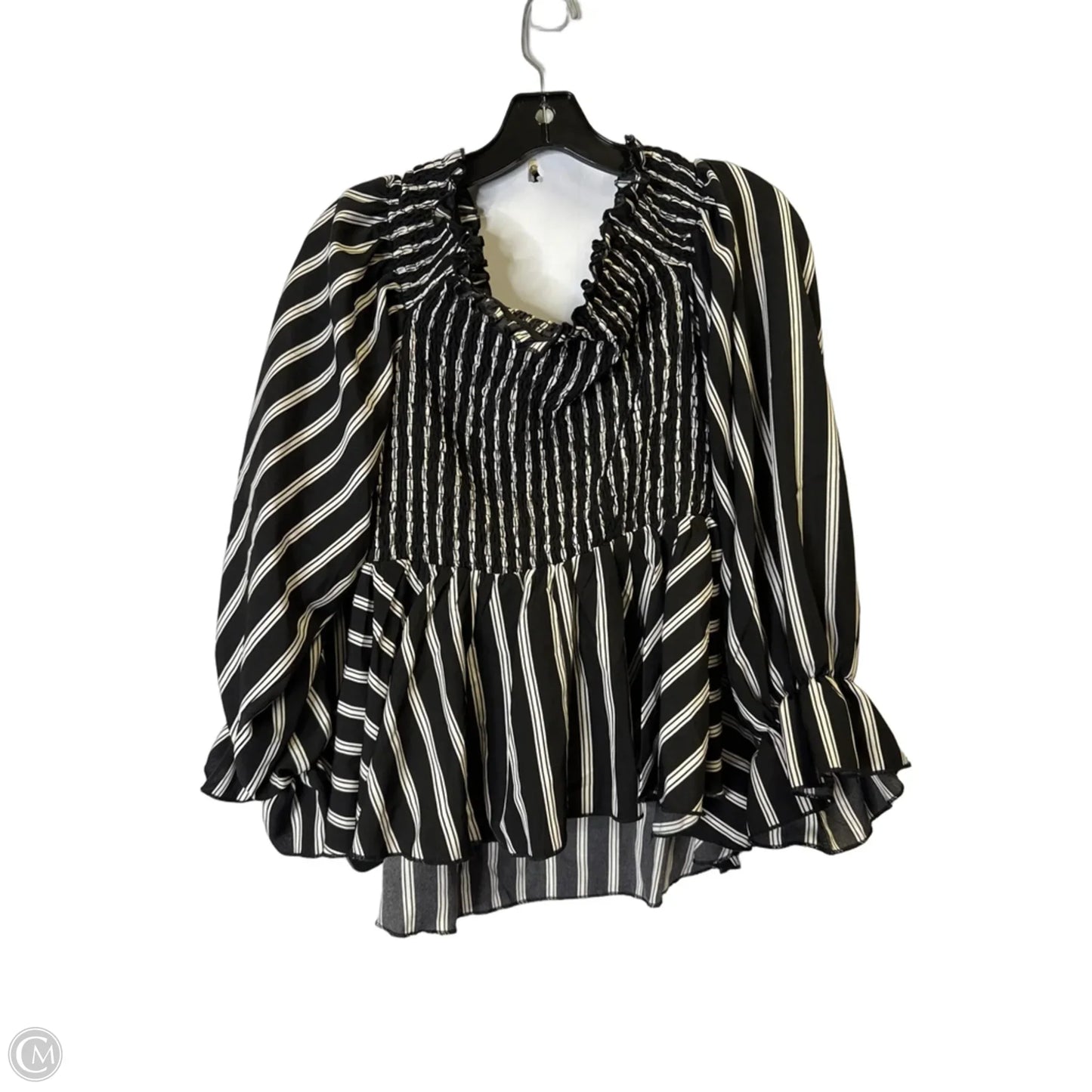 Top Long Sleeve By Shein In Striped Pattern, Size: 5
