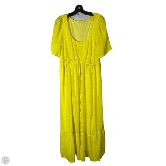 Dress Casual Midi By Clothes Mentor In Yellow, Size: 1x