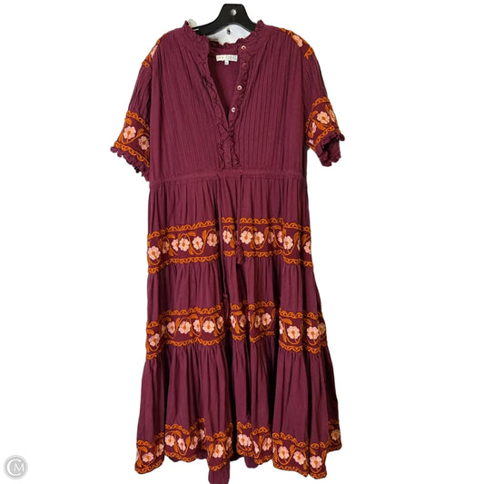 Dress Casual Maxi By Ivy City In Maroon, Size: Xxl