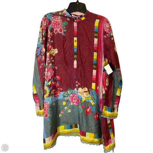 Blouse Long Sleeve By Johnny Was In Multi-colored, Size: S