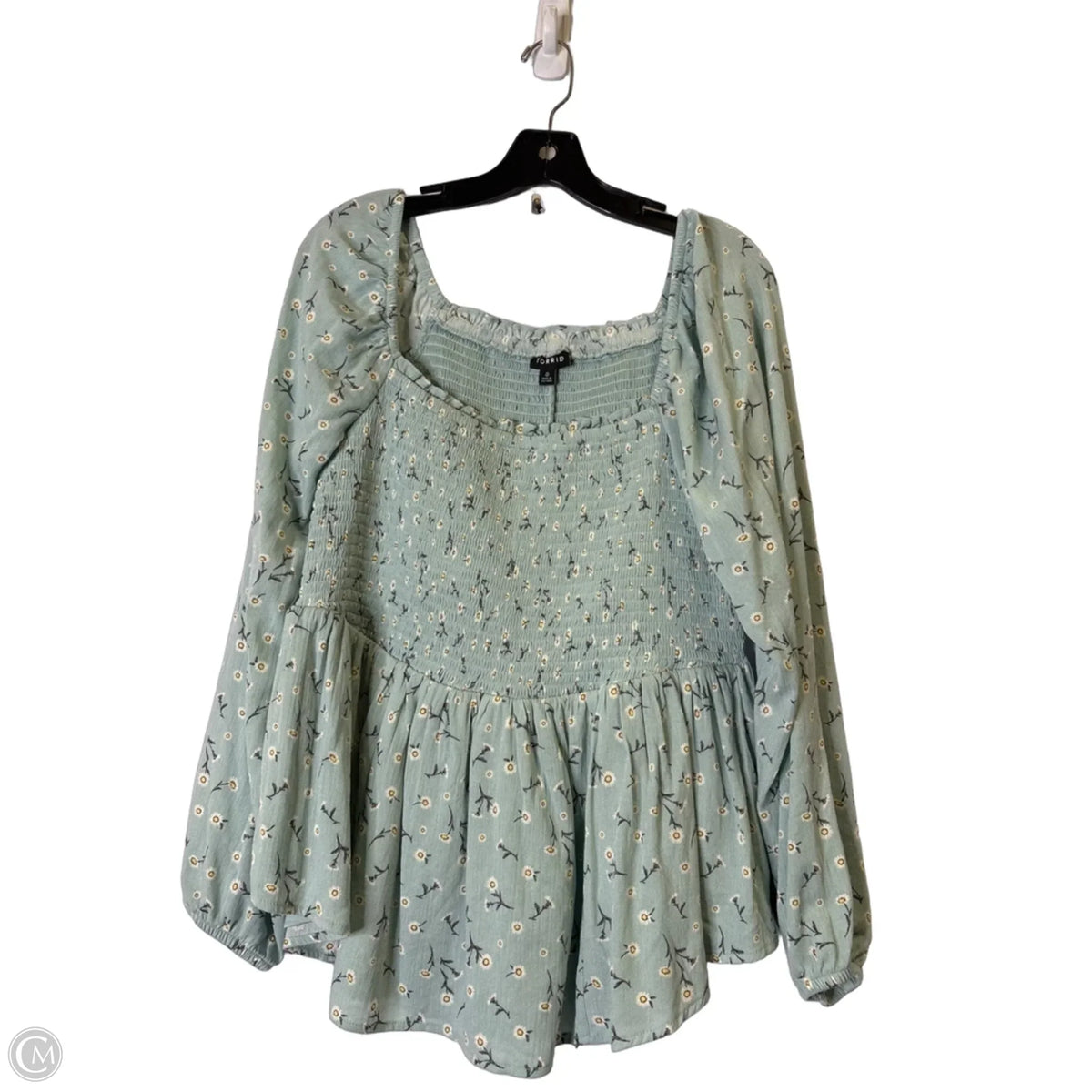 Top Long Sleeve By Torrid In Blue, Size: Xl