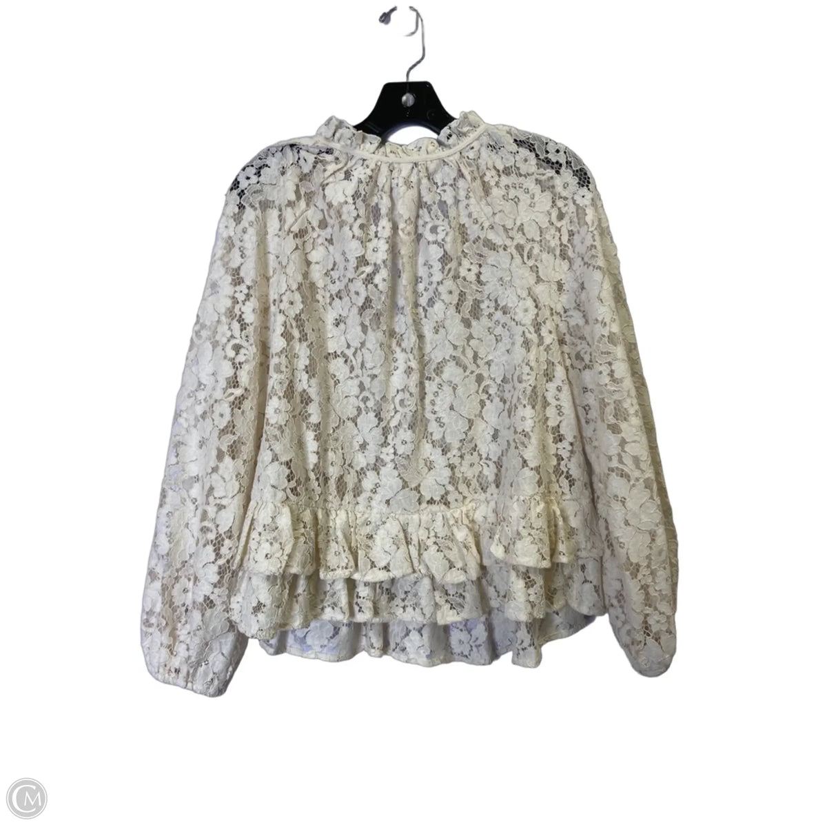 Blouse Long Sleeve By Loft In Cream, Size: M