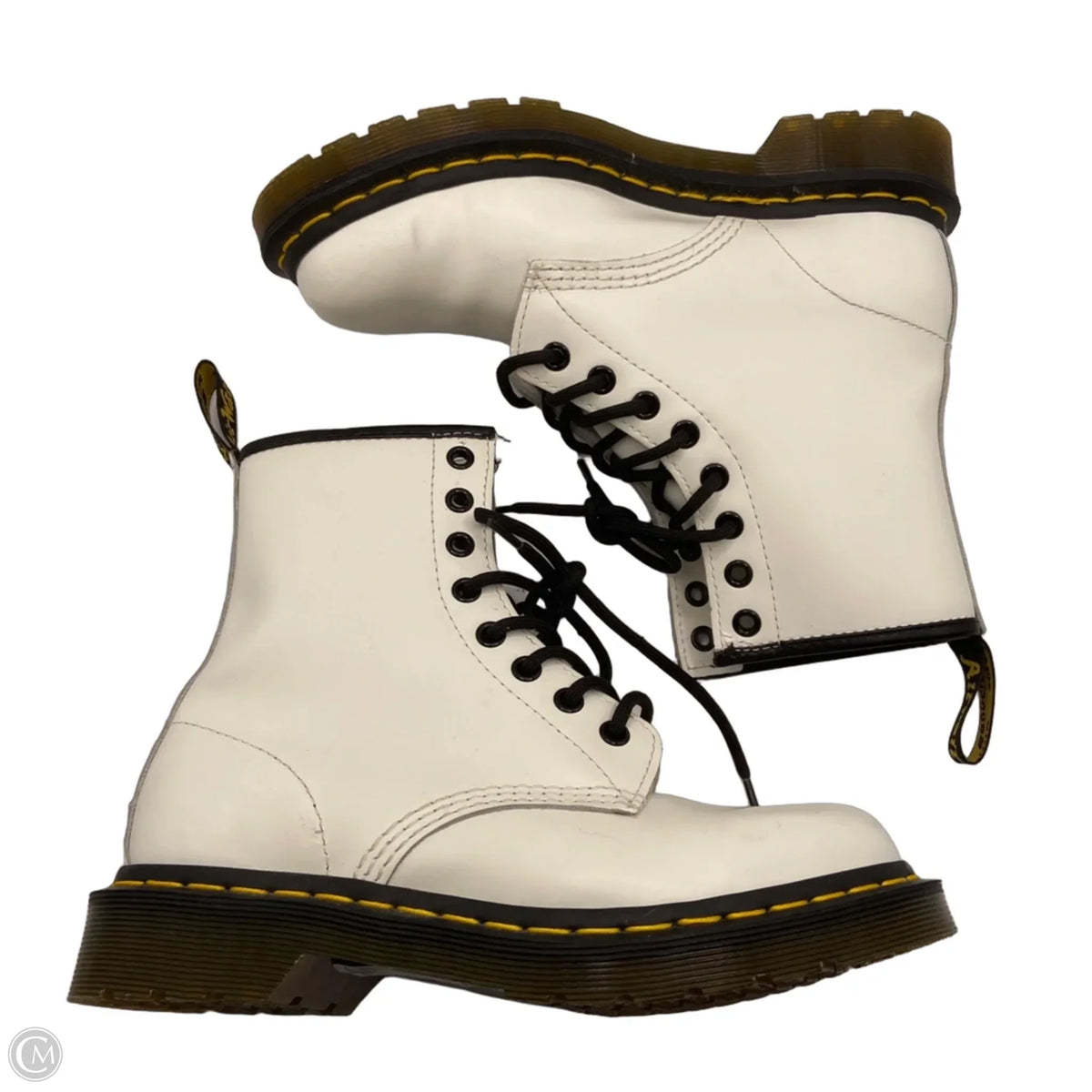 Boots Combat By Dr Martens In White, Size: 6