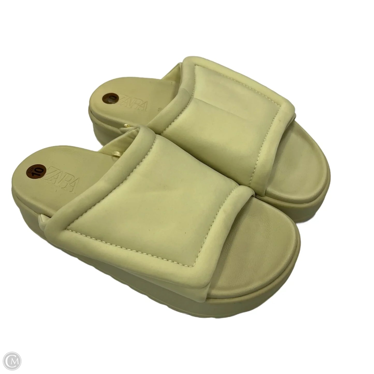 Sandals Heels Platform By Zara In Cream, Size: 10